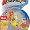 Charmander och Pikachu figurer