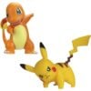Charmander och Pikachu figurer
