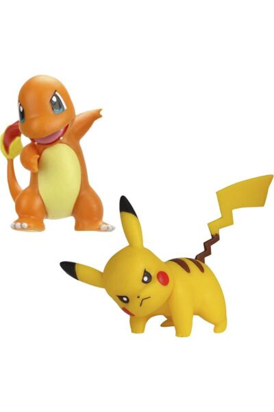 Charmander och Pikachu figurer