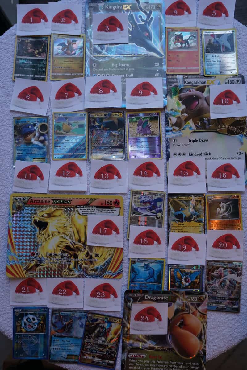 Pokemon GX/EX och kalender för stora kortpaket