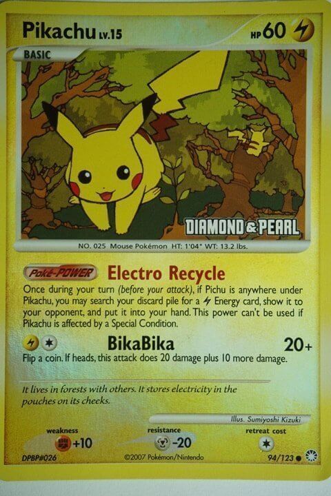 Pikachu 94/123 Omvänd Holo BK Promo