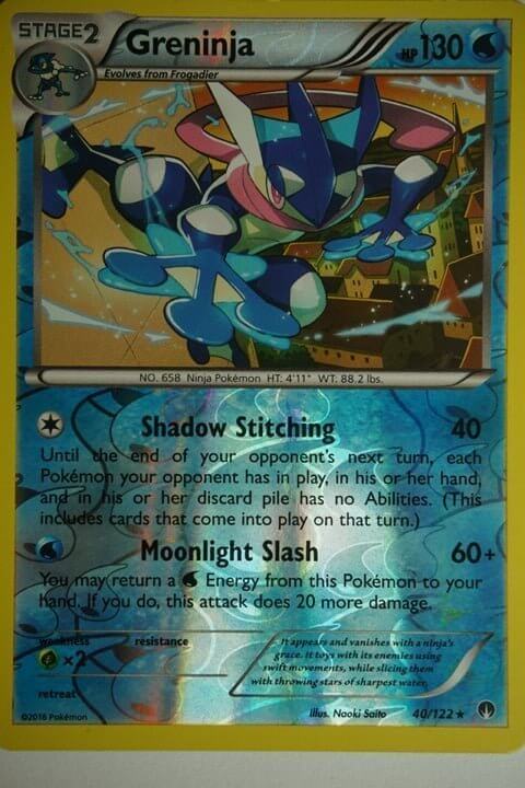 Greninja 40/122 Rare Reverse Holo