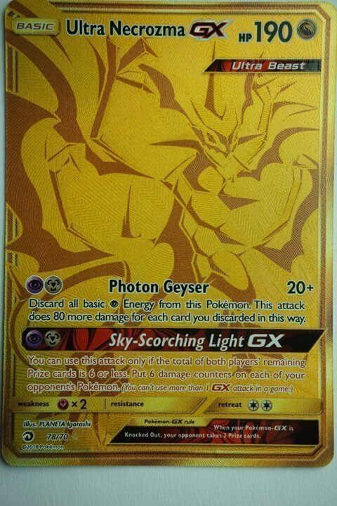 Ultra Necrozma GX 78 70 Guld Hemlighet Pocket Monster