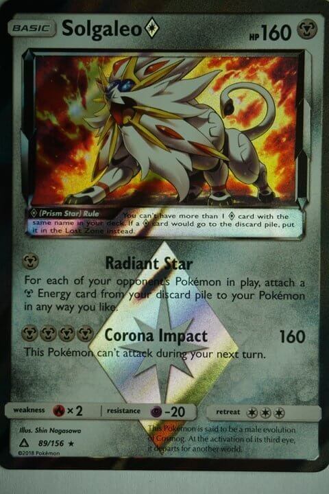 Solgaleo Prism Star 89/156 Holo Sällsynt