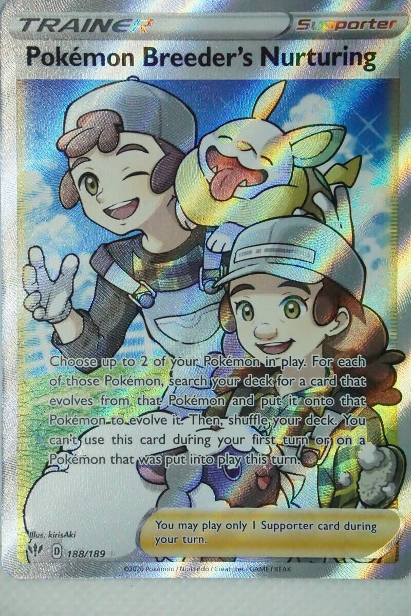 Pokemon Breeder's Nurturing 188/189 Full Art Ultra Rare
