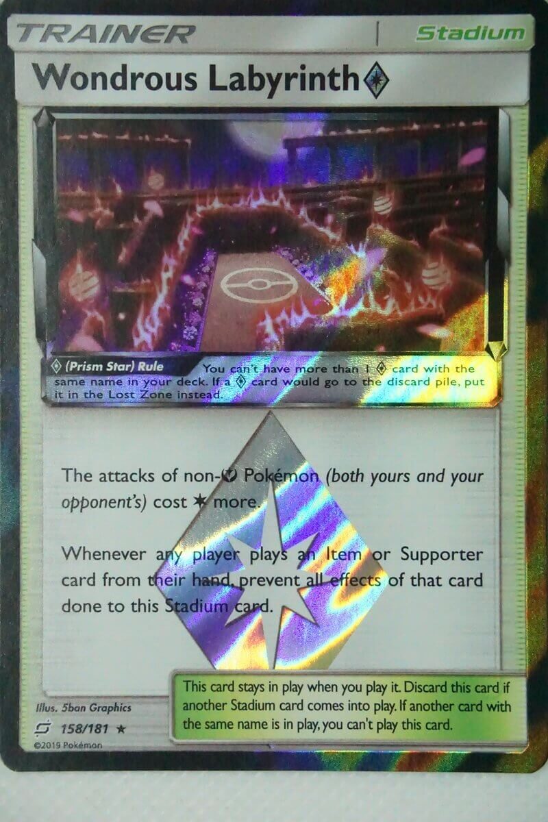 Underbara labyrintprismstjärna 158/181 Holo Rare