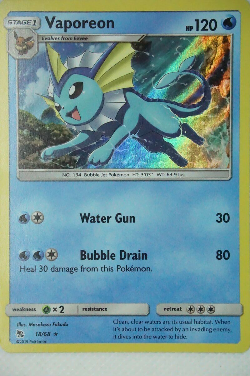 Vaporeon 18/68 Holo Rare