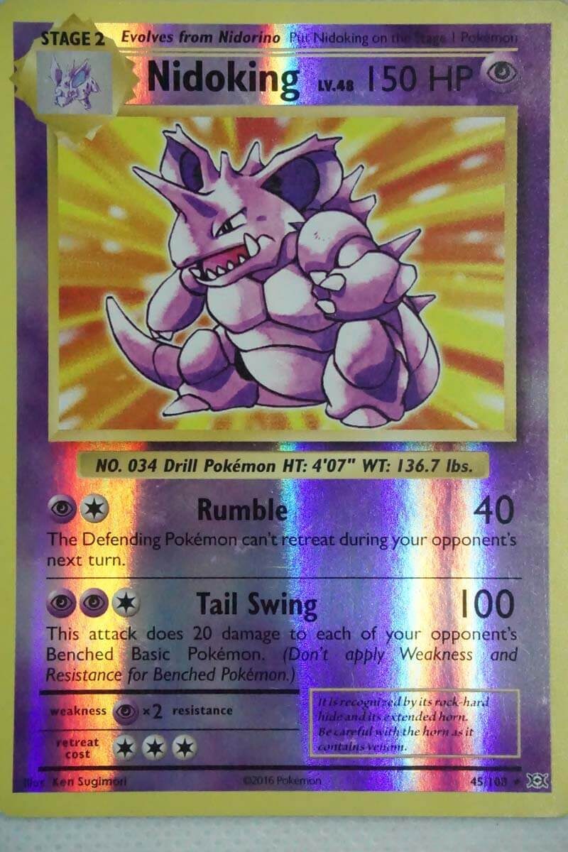 Nidoking 45/108 Rare Reverse Holo