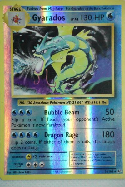 Gyarados 34/108 Rare Reverse Holo