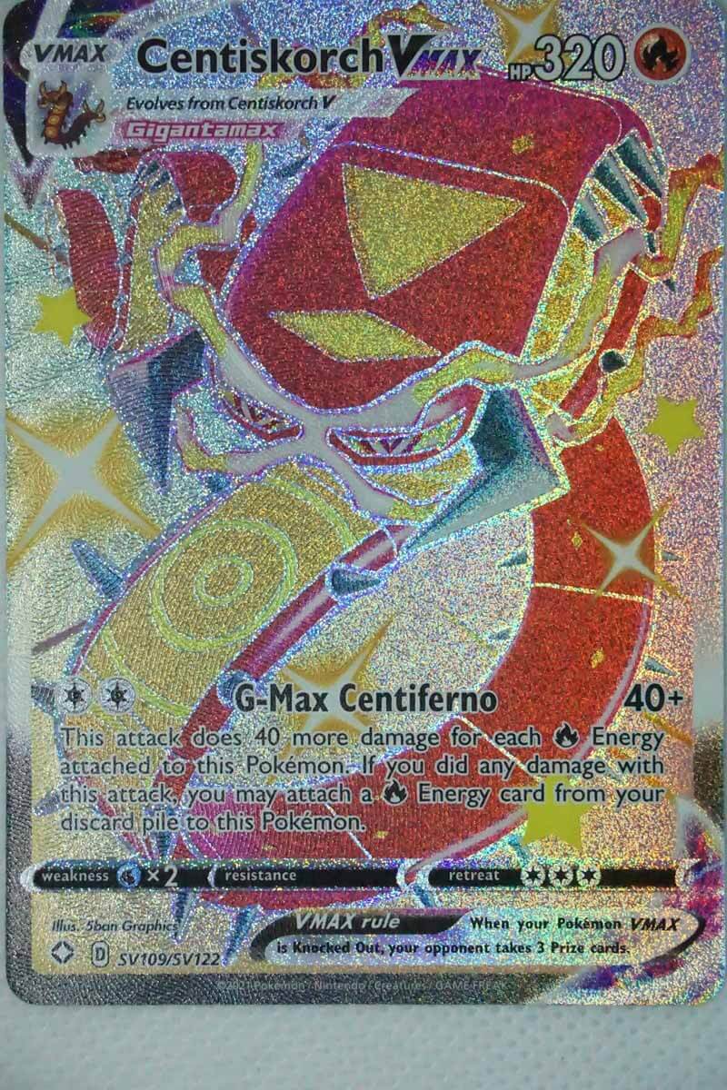 Carta Pokemon Centiskorch V Full Art Holo - Destino Splendente SV108/SV122, Volta Lucida, Singola - 2