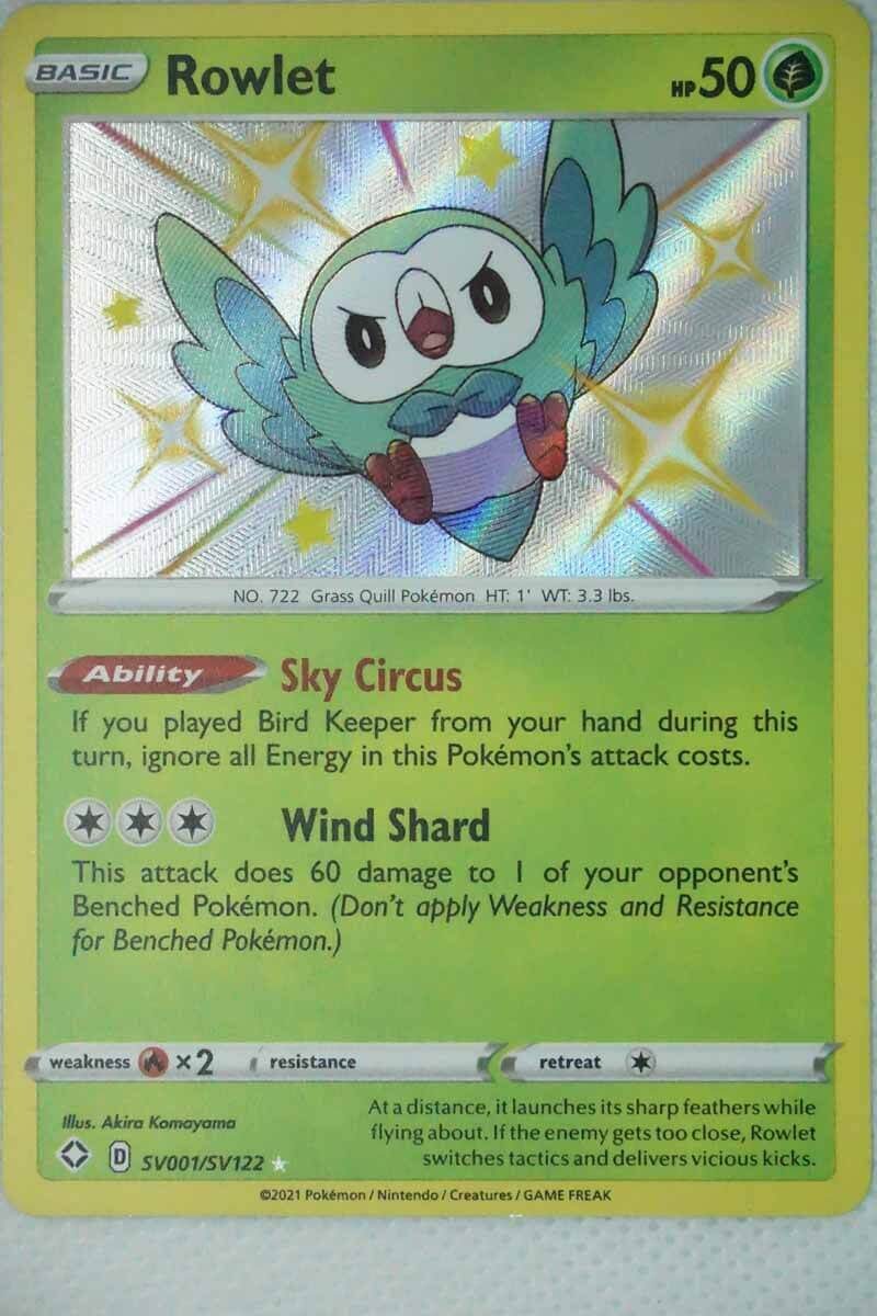 Rowlet SV01 / SV122 Shiny Rare