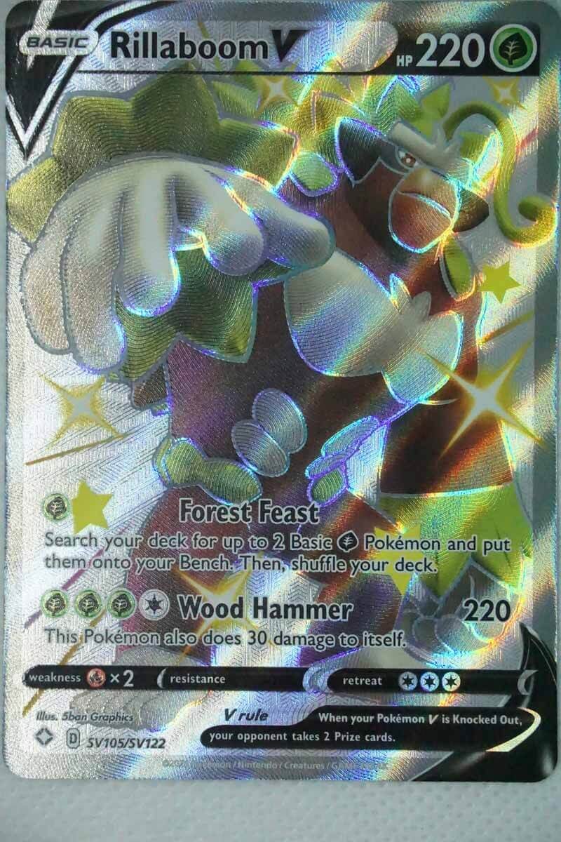Rillaboom V SV105 / SV122 Shiny Rare
