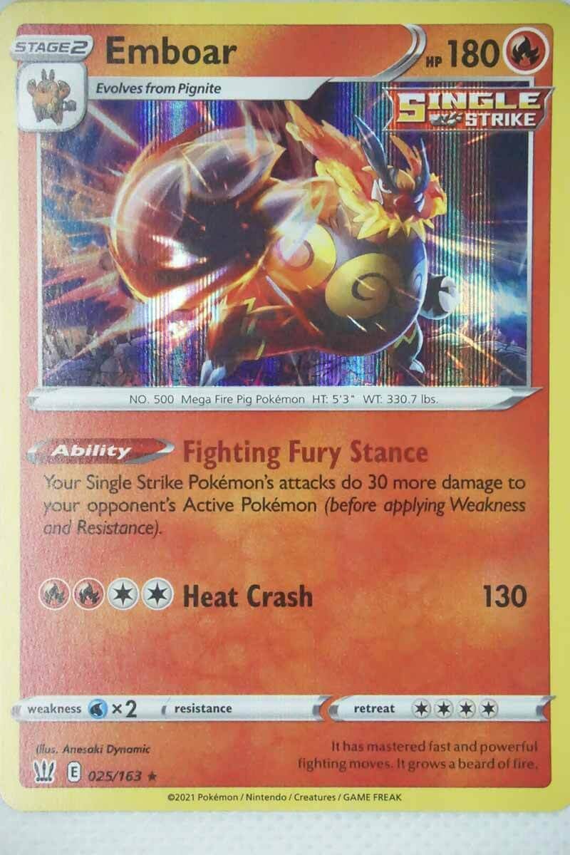 Emboar 25/163 Holo Rare