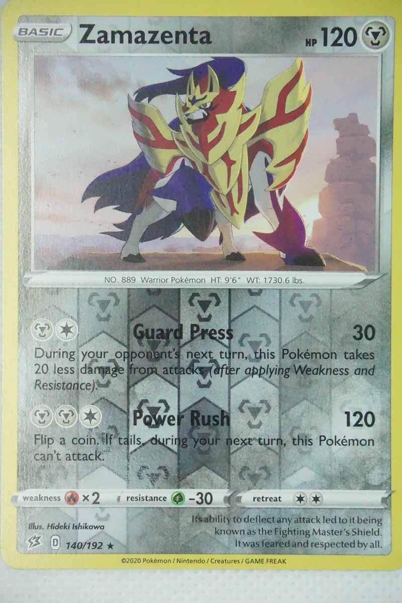 Zamazenta 140/192 Rare Reverse Holo