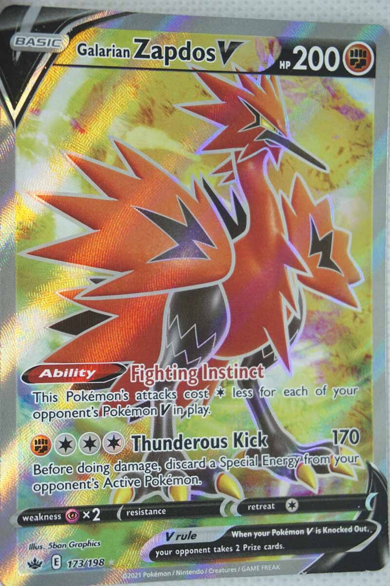 Galarian Zapdos V 173/198 Full Art