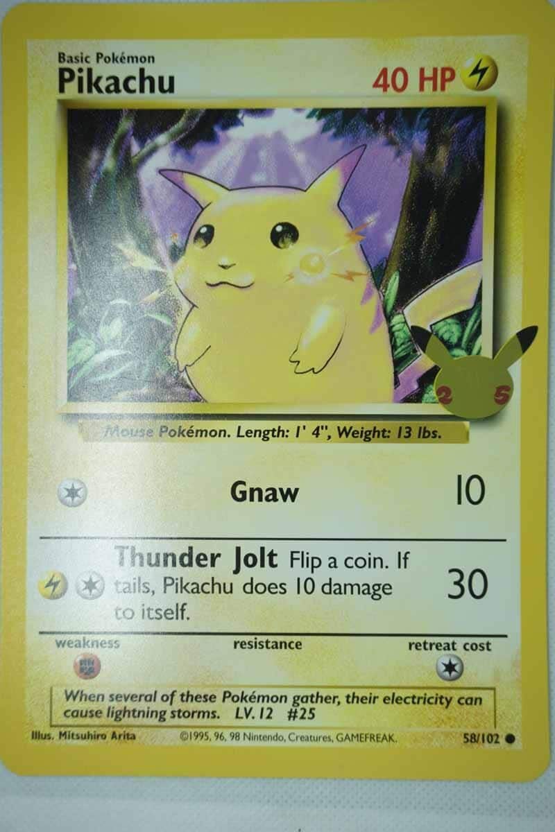 Pikachu 58/102 25-årsjubileum Large