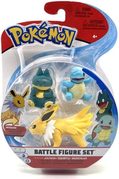 Jolteon, Squirtle och Munchlax figurer