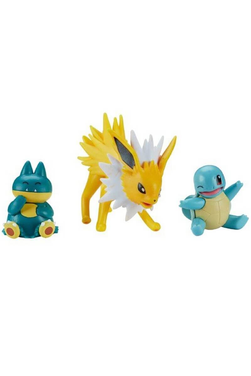 Jolteon, Squirtle och Munchlax figurer