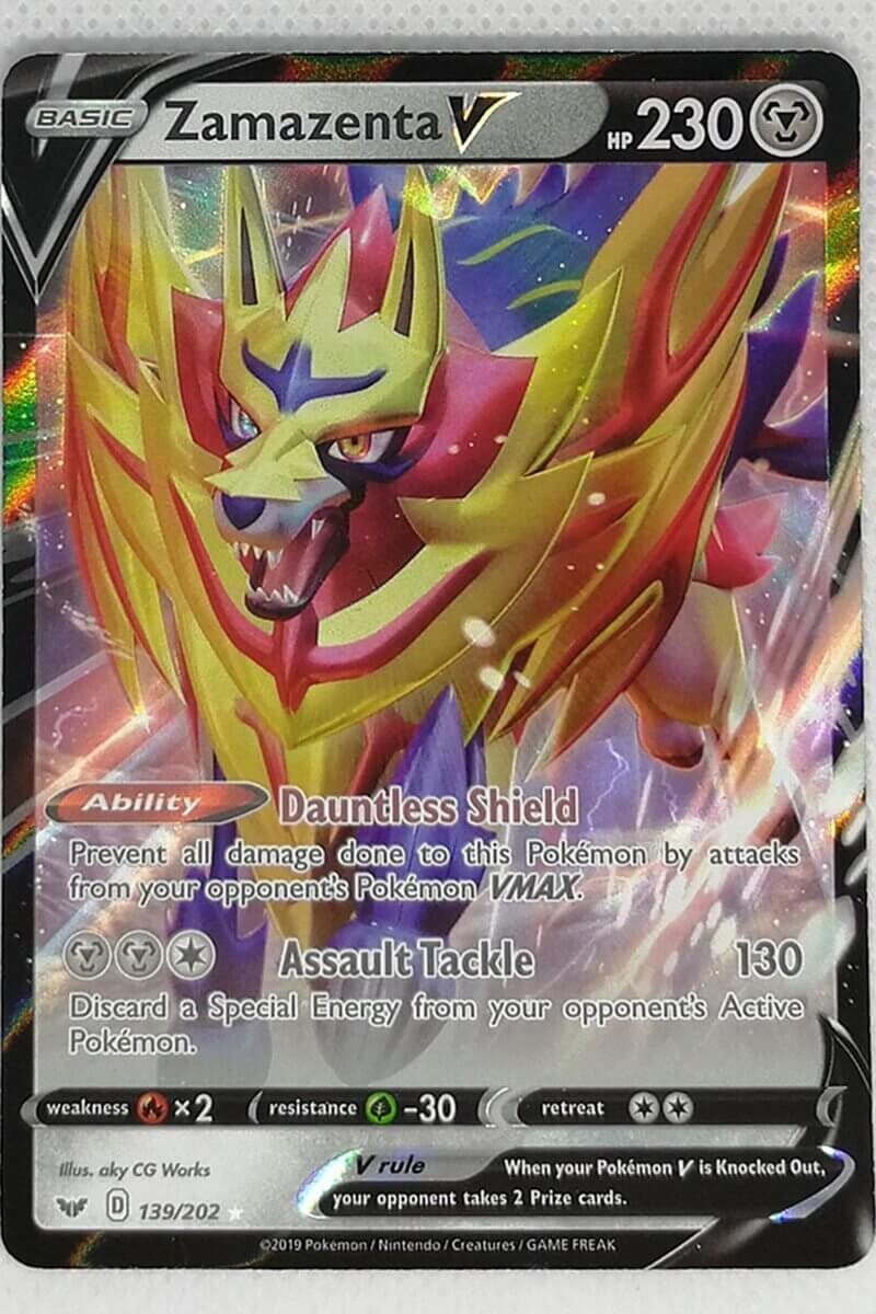 Pokémon Zamazenta V-kort