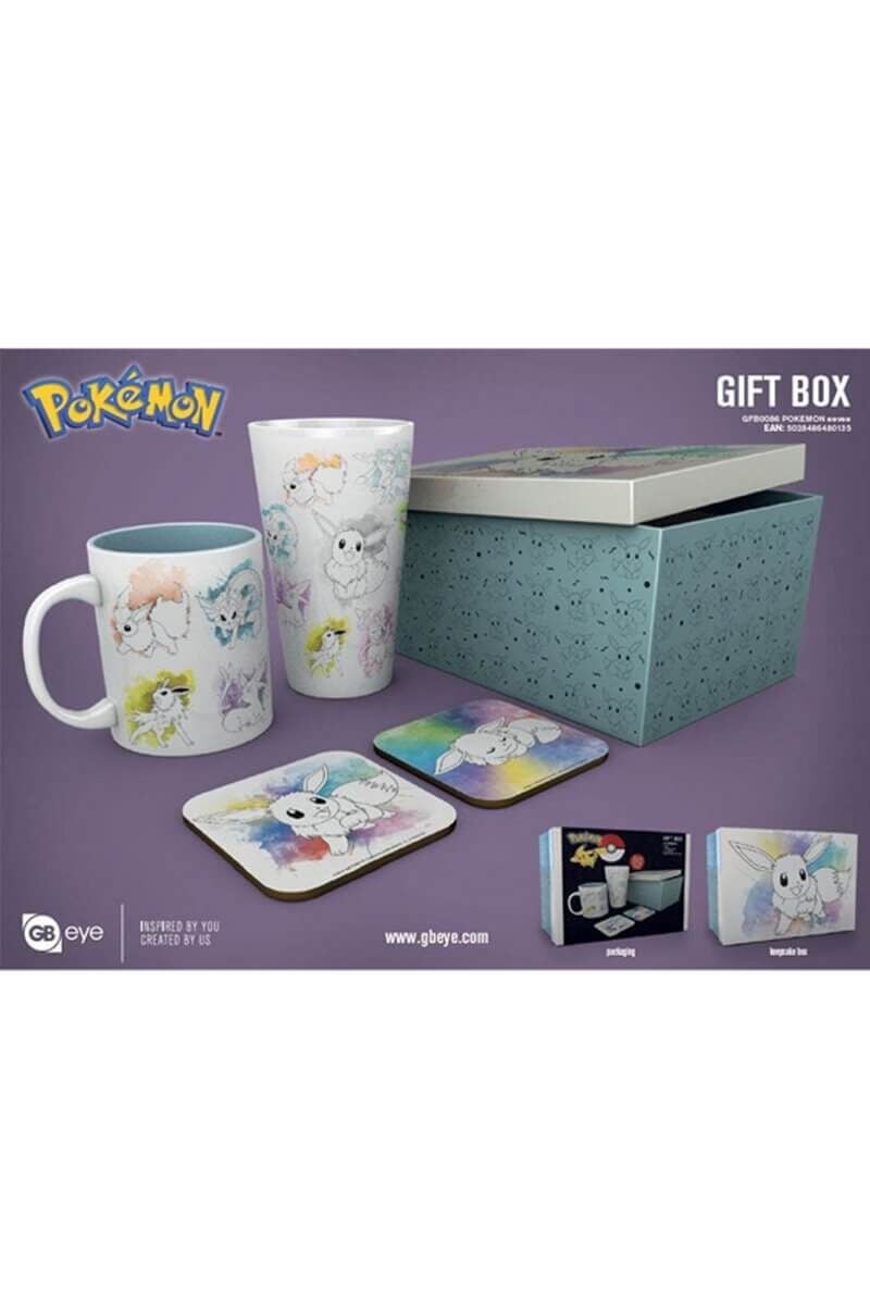 Presentförpackning med Eevee och utvecklingar