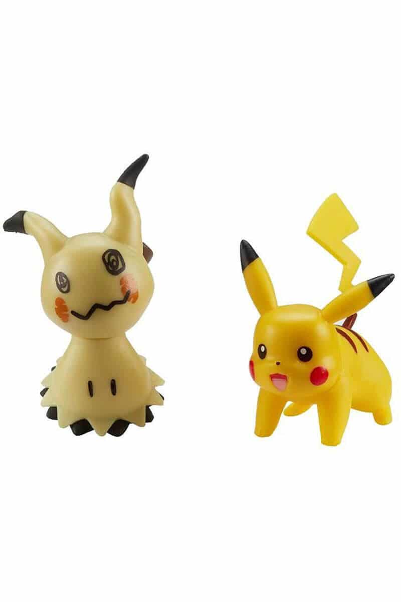 Mimikyu och Pikachu figurer