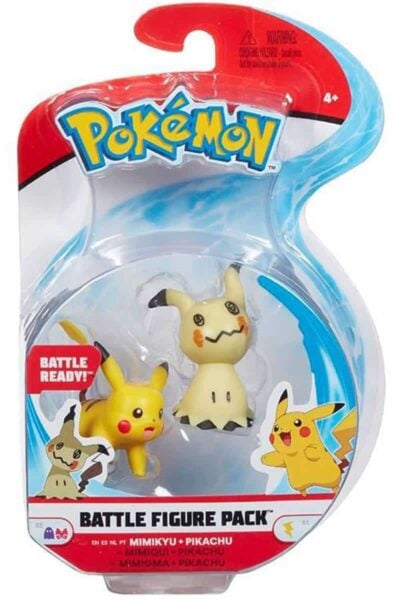Mimikyu och Pikachu figurer