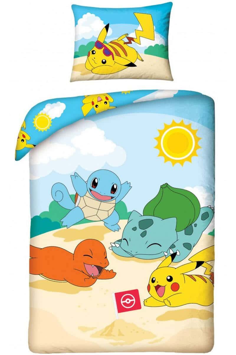 Pokemon sängkläder med strandmotiv