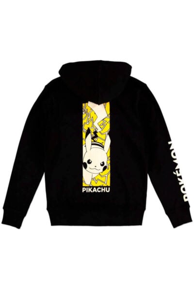 Svart Pokemon Hoodie med Pikachu i Small
