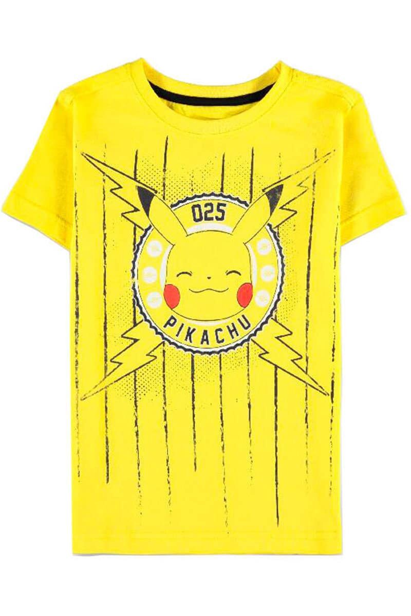 Gul Pikachu T-shirt i barnstorlekar