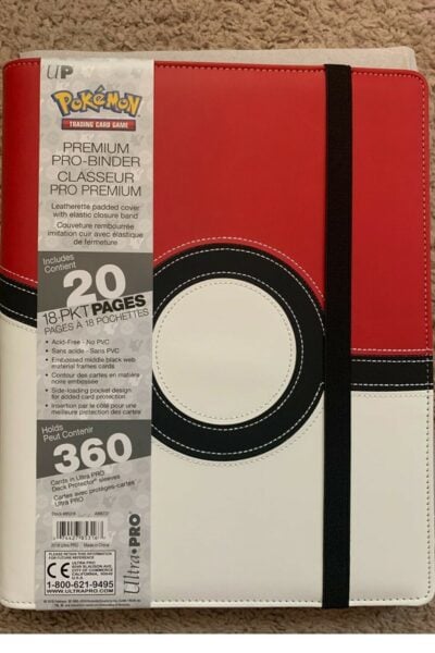Poke Ball A4 lädermapp för 360 kort