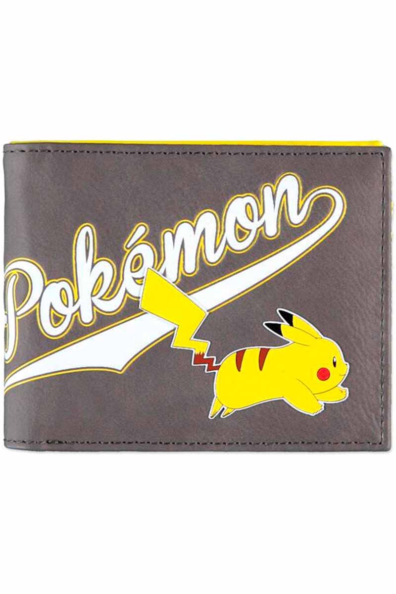 Svart Pokémon-plånbok med kontinuerlig Pikachu