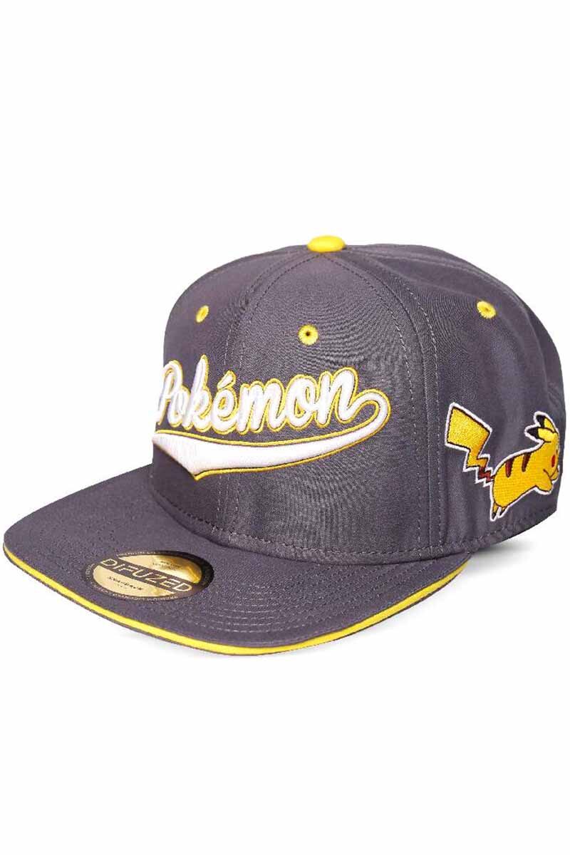 Grå keps med kontinuerlig Pikachu