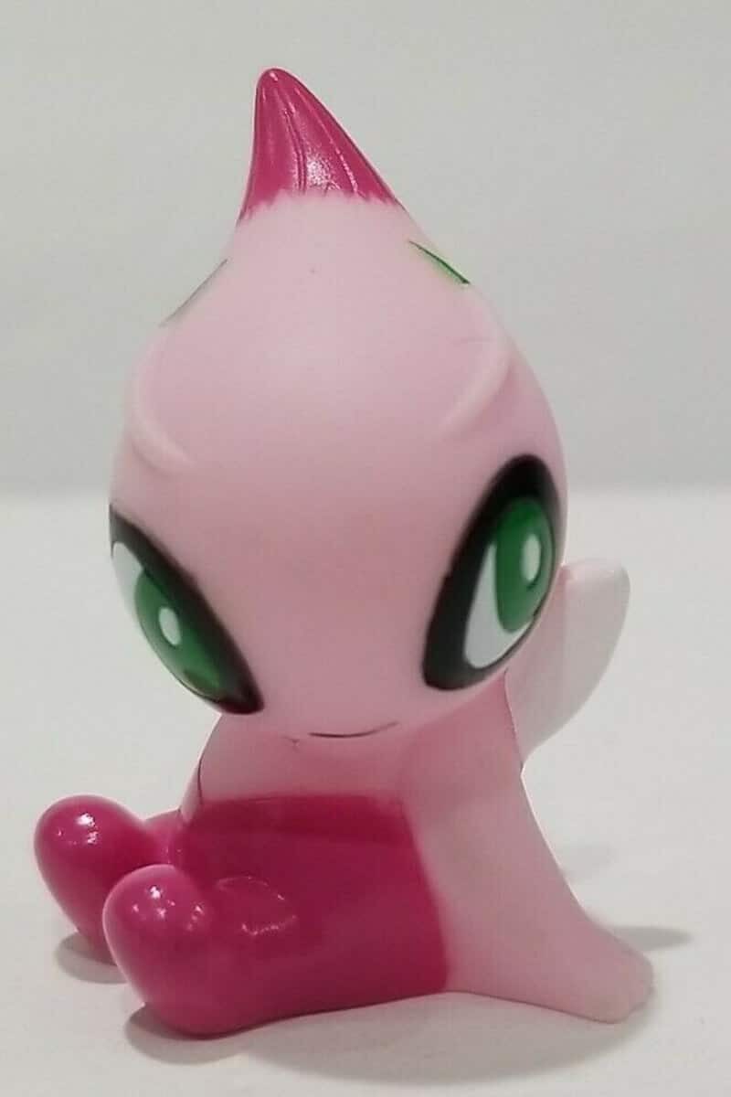 Liten japansk glänsande Celebi-figur från Bandai