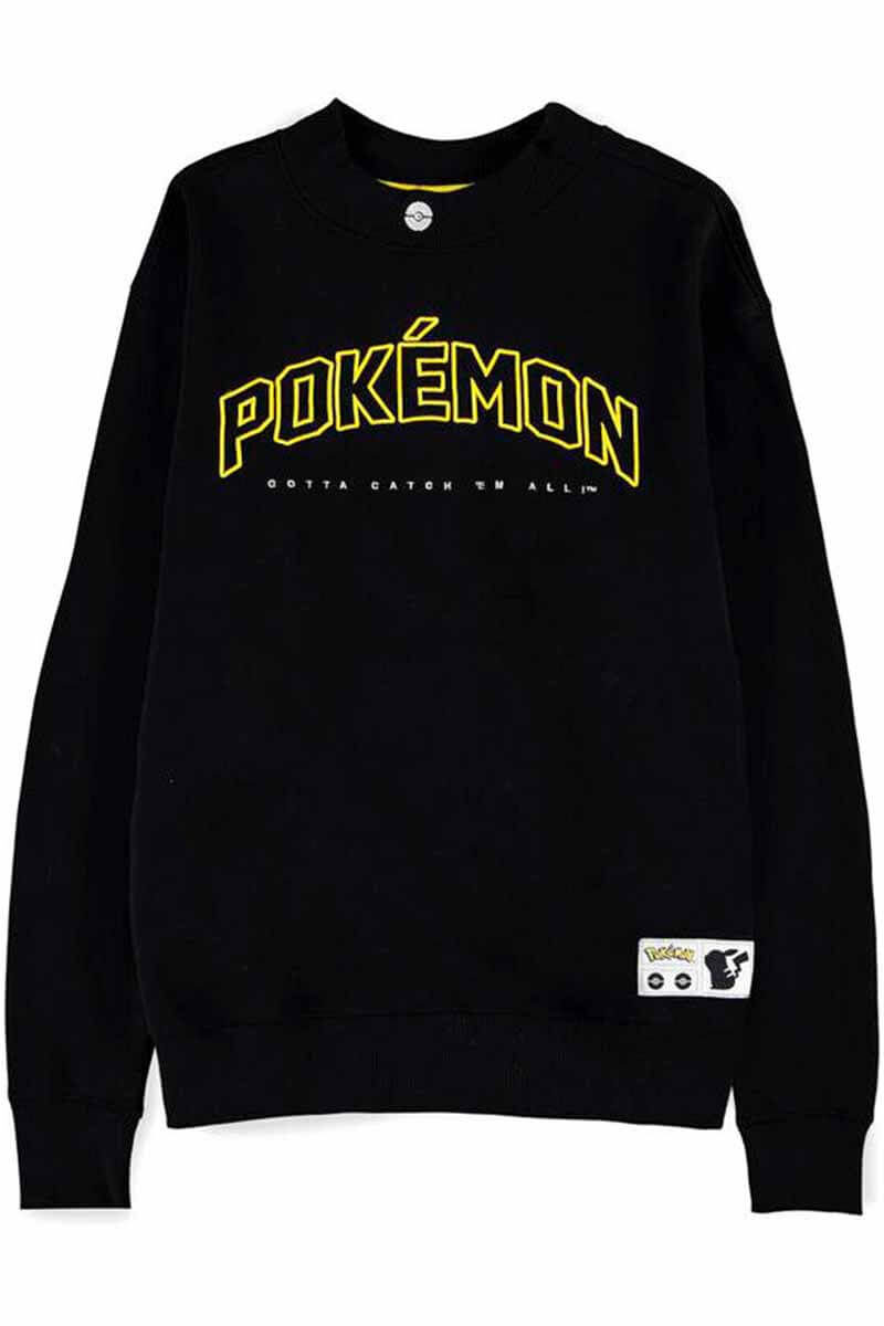Svart Pokemon Hoodie i Small