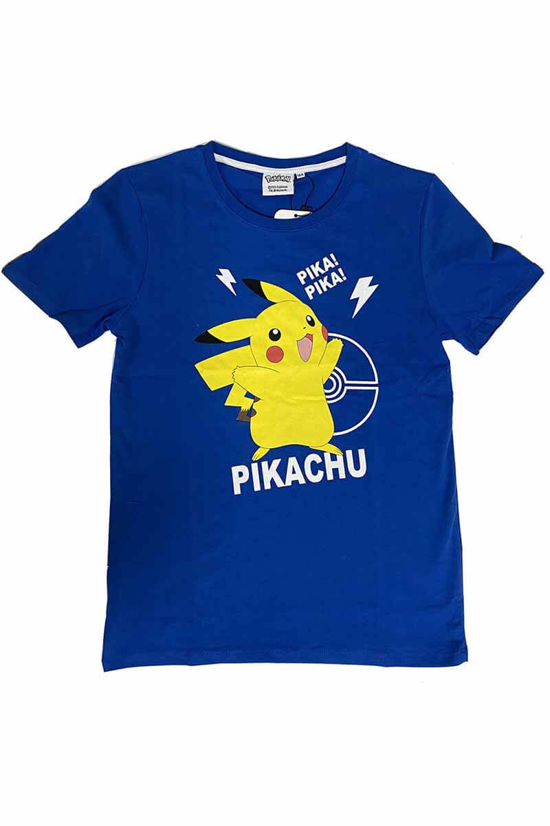 Blå Pikachu T-shirt i barnstorlekar