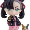 Japansk utställningsfigur Marnie med Morpeko och Dusk Ball