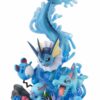 Japansk utställningsfigur med vaporeon och andra vattentyper