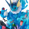 Japansk utställningsfigur med vaporeon och andra vattentyper