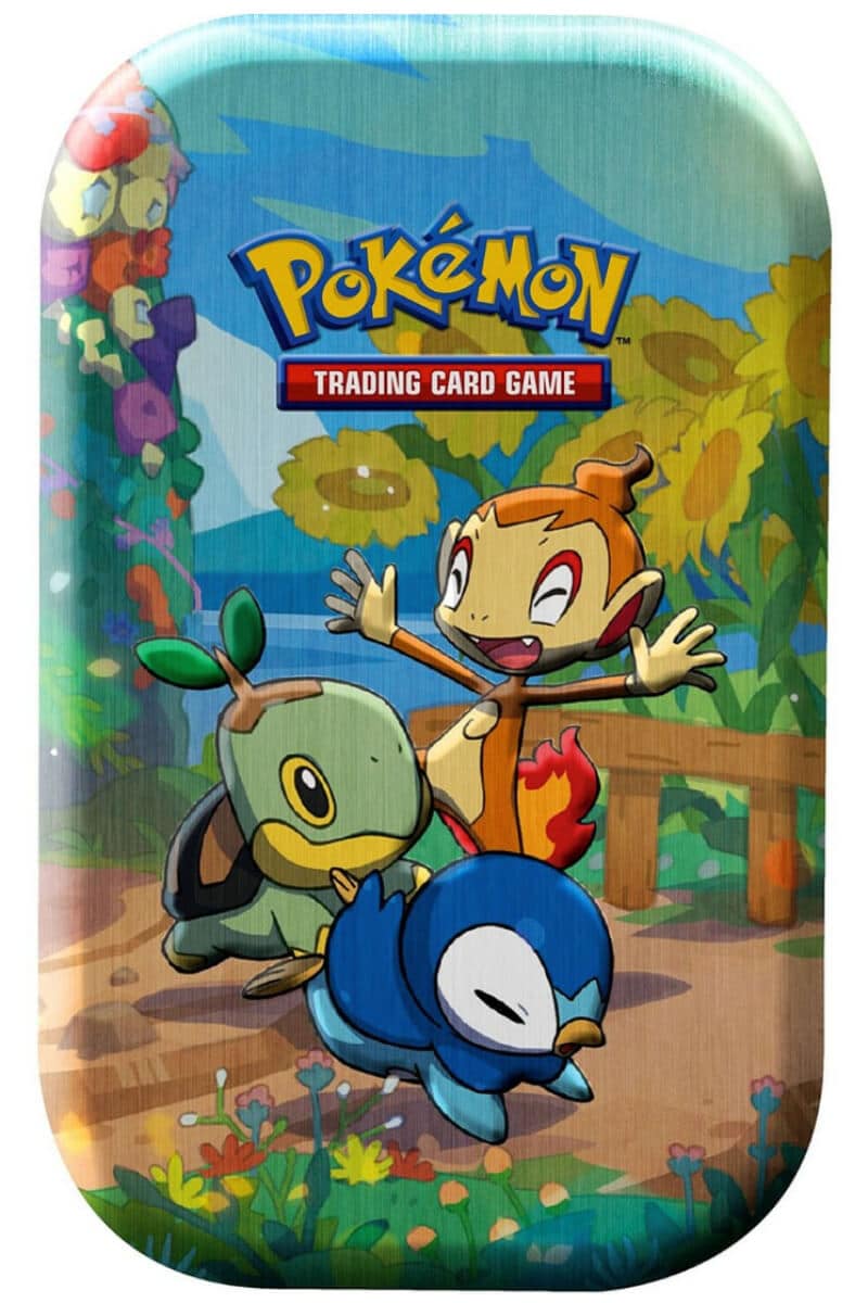 Miniplåt från Celebrations med Turtwig, Chimchar och Piplup
