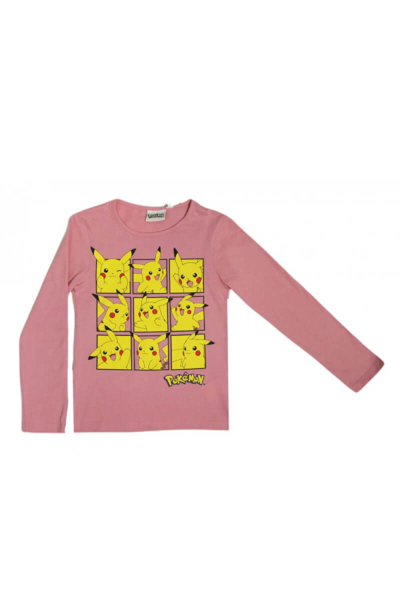 Rosa Pikachu T-shirt i barnstorlekar