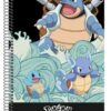 Anteckningsblocksspiralbaksida med Blastoise, Wartortle och Squirtle