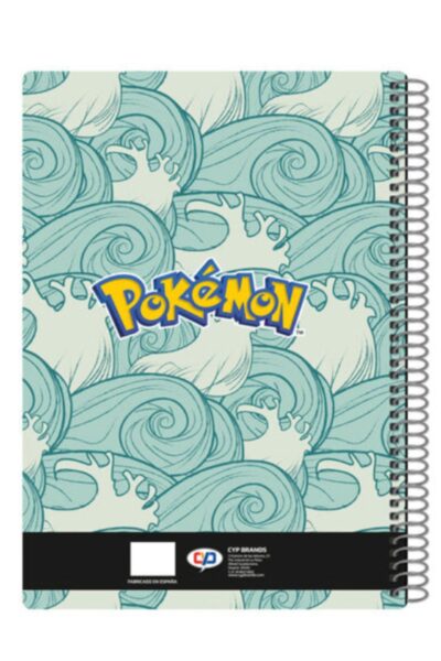 Anteckningsblocksspiralbaksida med Blastoise, Wartortle och Squirtle