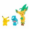 Pikachu Wynaut och Leafeon figurer
