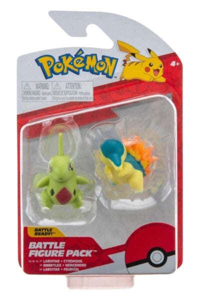 Larvitar och Cyndaquil figur