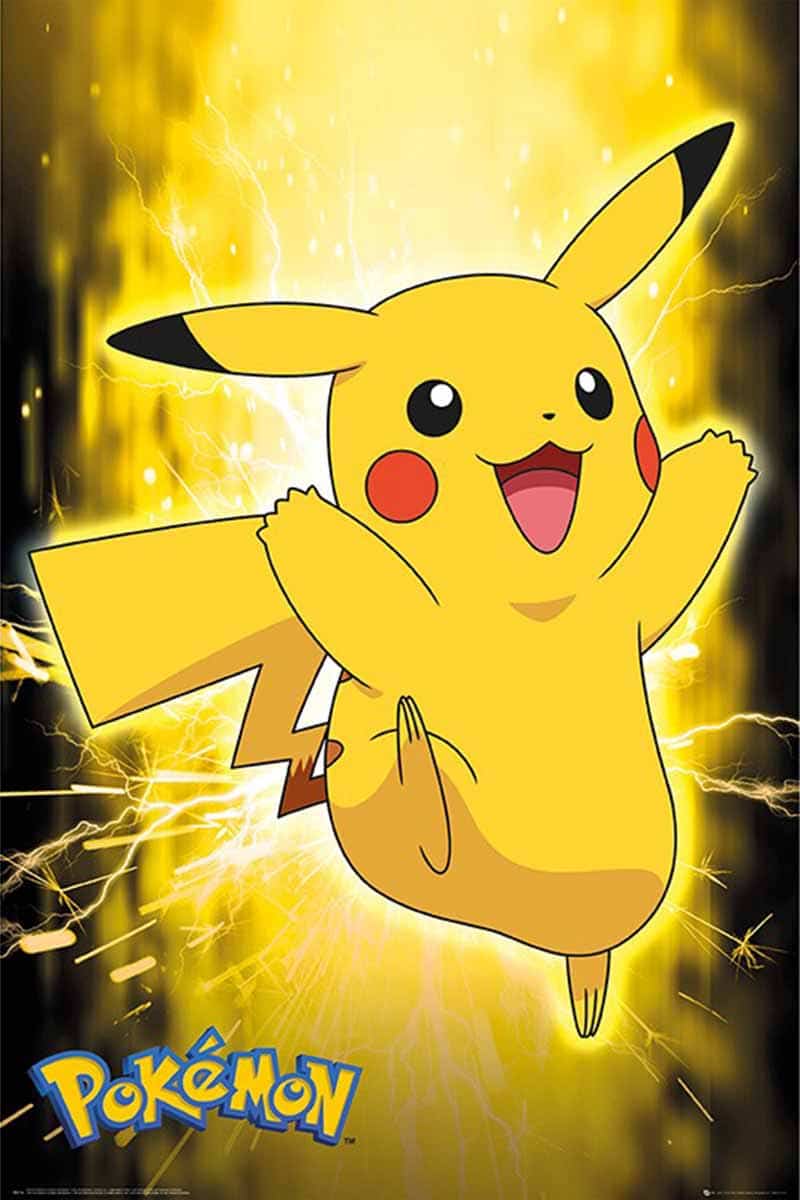 Pokémon Pikachu i Lightning Silhouette affisch