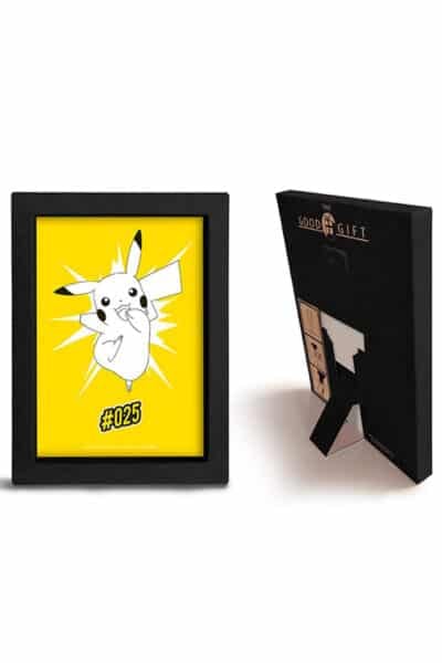 Liten inramad tavla med Pikachu
