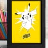 Liten inramad tavla med Pikachu