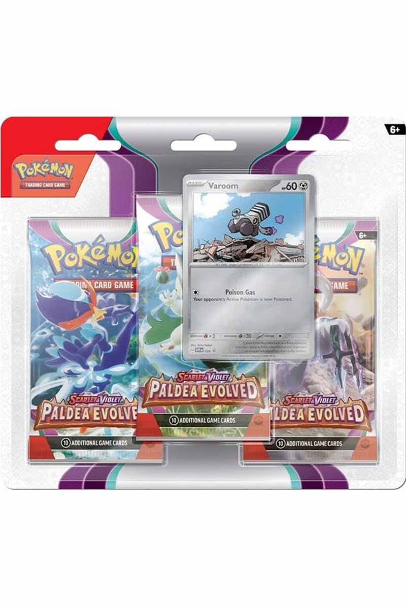Paldea Evolved Blisterförpackning med Varoom och 3 boosters