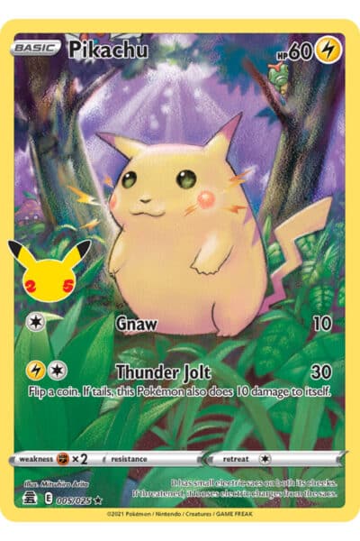 Pikachu 5/25 Full Art Holo Rare